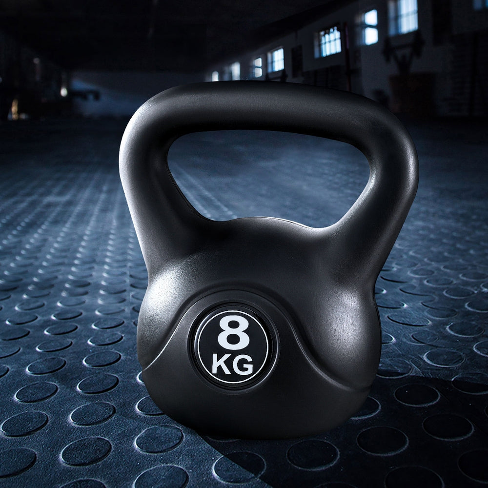 Everfit 8kg Kettlebell Set Weight Lifting Bench Dumbbells Kettle Bell Gym Home Everfit