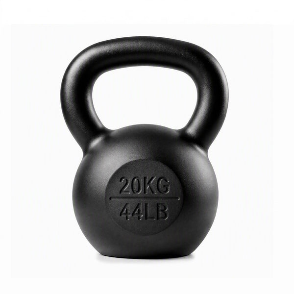 Everfit 20kg Cast Iron Kettlebell Powder Coating Flat Bottom Home Gym Awezingly