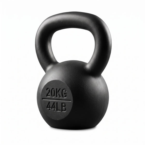 Everfit 20kg Cast Iron Kettlebell Powder Coating Flat Bottom Home Gym Awezingly