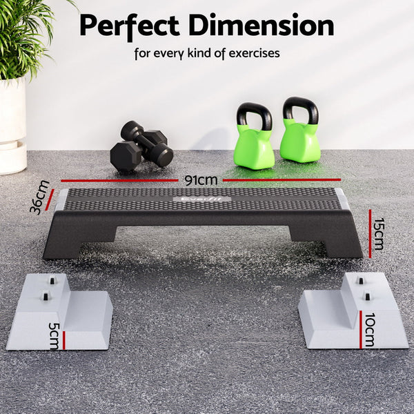 Everfit 3 Level Aerobic Step Adjustable Stepper for Home Workouts Everfit