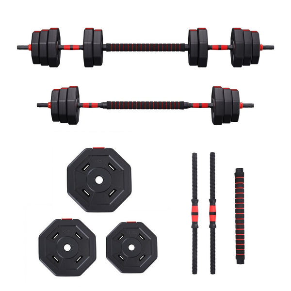 Everfit 40kg Adjustable Dumbbell Barbell Set Weight Plates Home Workout Everfit