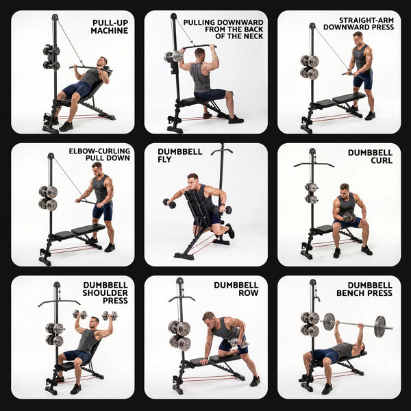 Everfit Adjustable Weight Bench Foldable Multi-Function Weight Bench Everfit