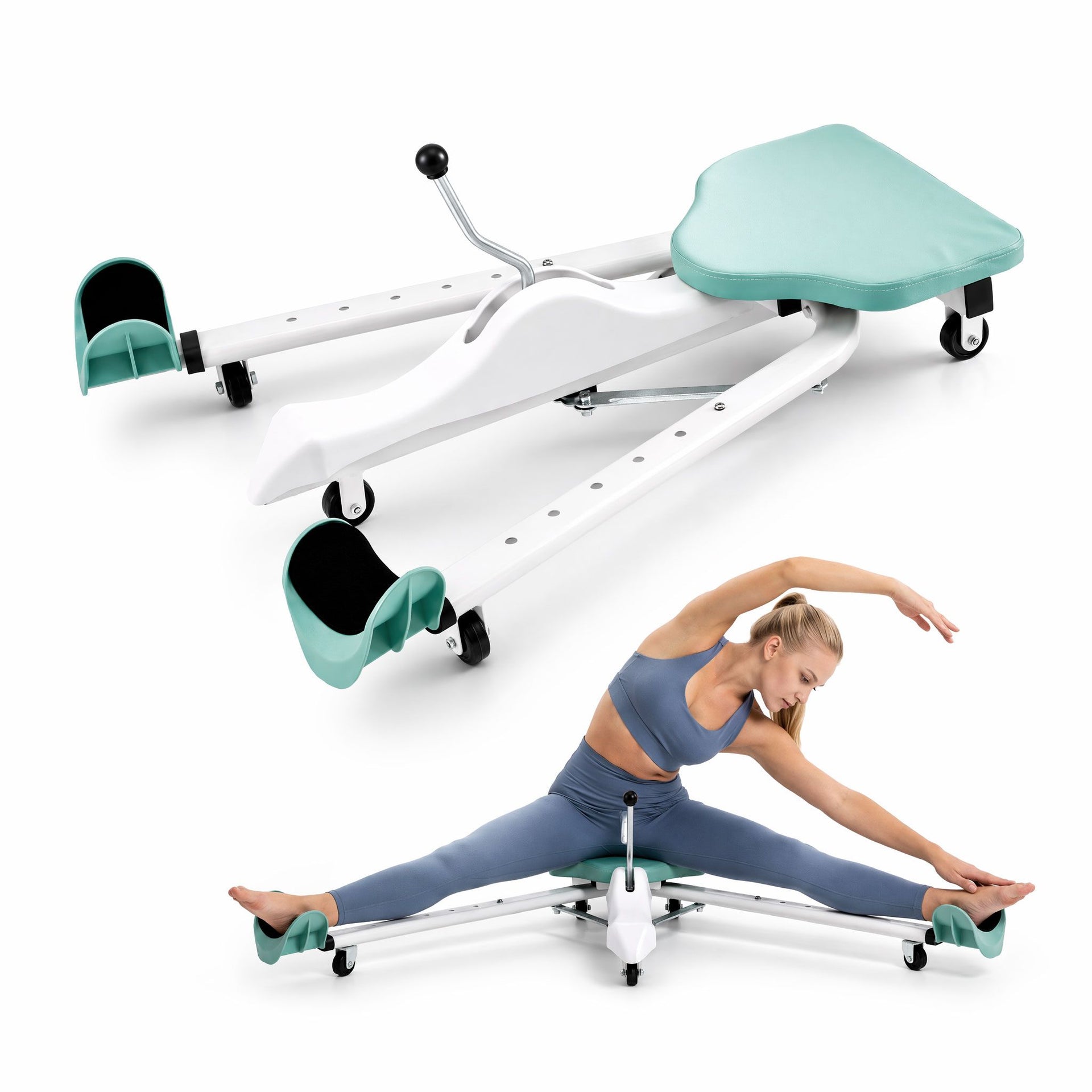 Everfit Leg Stretcher Machine Foldable 180 degree Adjustable Split Machine Green Awezingly