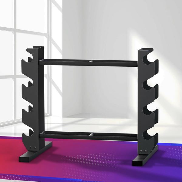 Everfit Dumbbells Rack Dumbbell Kettlebell Stand Home Gym Storage 200kg Capacity Everfit