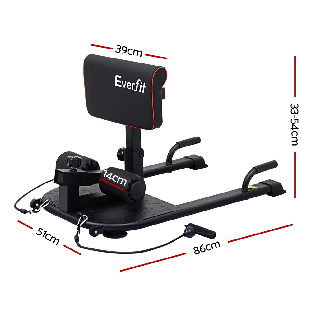Everfit Deep Sissy Squat Weight Bench Adjustable Leg Extension Strength Training Everfit