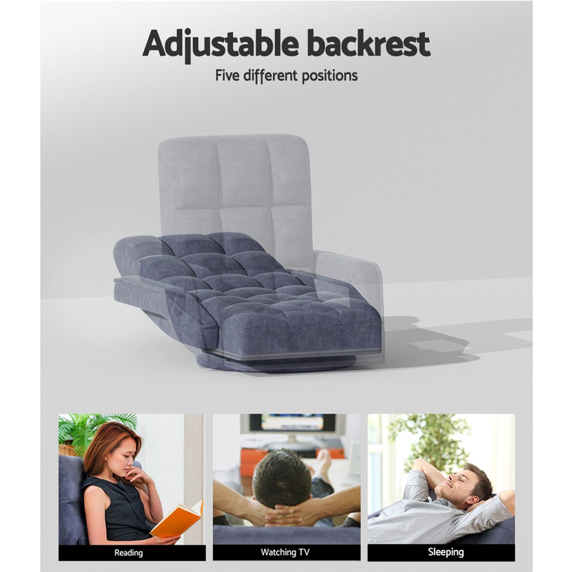 Artiss Floor Sofa Chair & Coffee Table Set, Swivel Lounge Recliner Side Tables Artiss