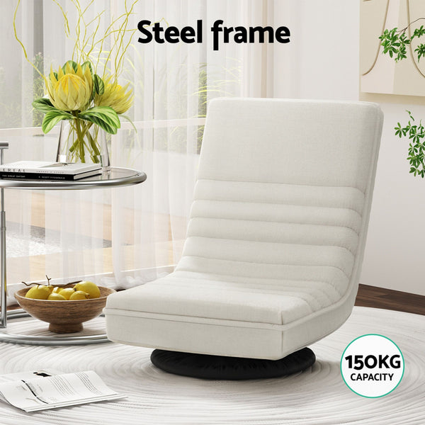 Artiss Floor Lounge & Round Coffee Table Side End Table with Charging Station Set Artiss