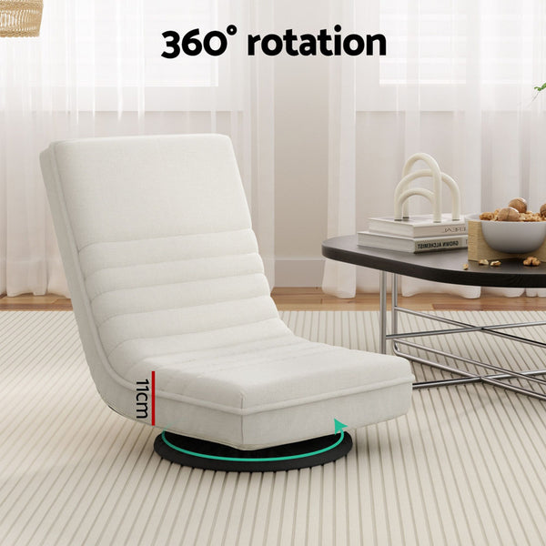 Artiss Floor Lounge & Round Coffee Table Side End Table with Charging Station Set Artiss