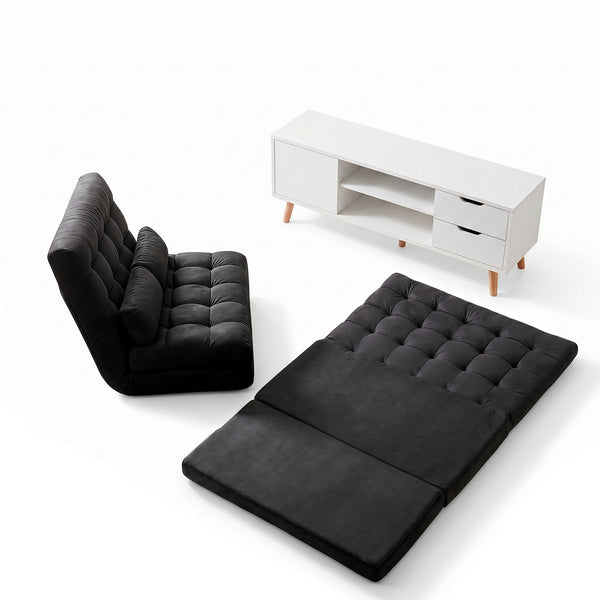 Artiss Sofa Bed Adjustable Floor Chair & TV Unit 120cm Entertainment Cabinet Set Artiss