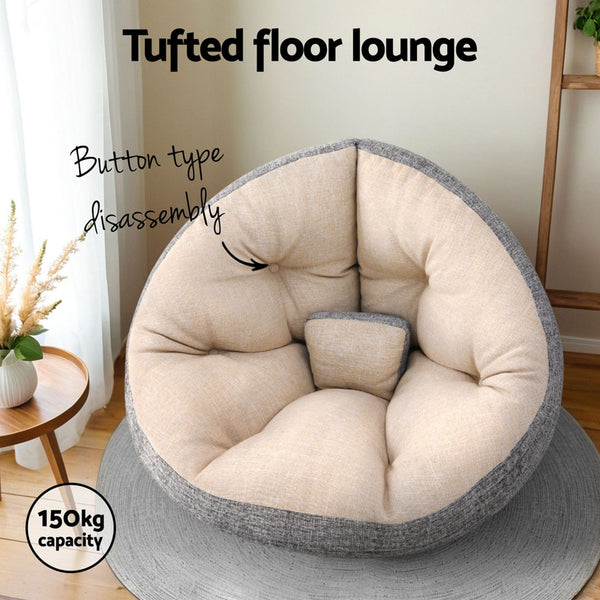 Artiss Floor Lounge and Coffee Table w/ Charging Station Set Artiss