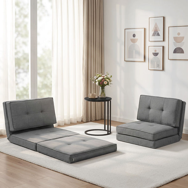 Artiss Single Sofa Bed and Side Table Set, Adjustable Recliner Narrow End Table Artiss
