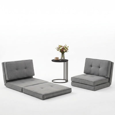 Artiss Single Sofa Bed and Side Table Set, Adjustable Recliner Narrow End Table