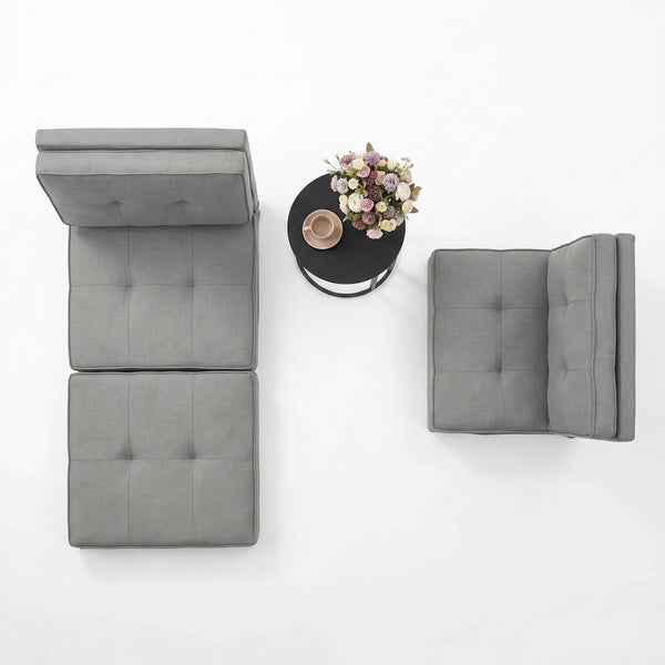 Artiss Single Sofa Bed and Side Table Set, Adjustable Recliner Narrow End Table Artiss