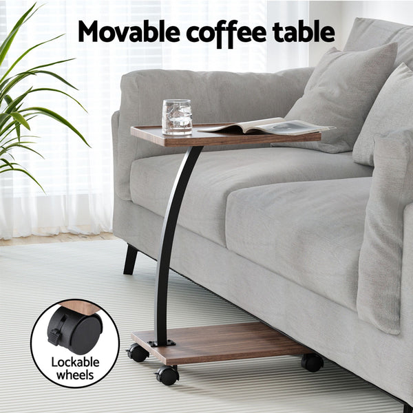 Artiss Floor Lounge & Coffee Table Set, Adjustable Recliner End Table w/ Wheels Artiss