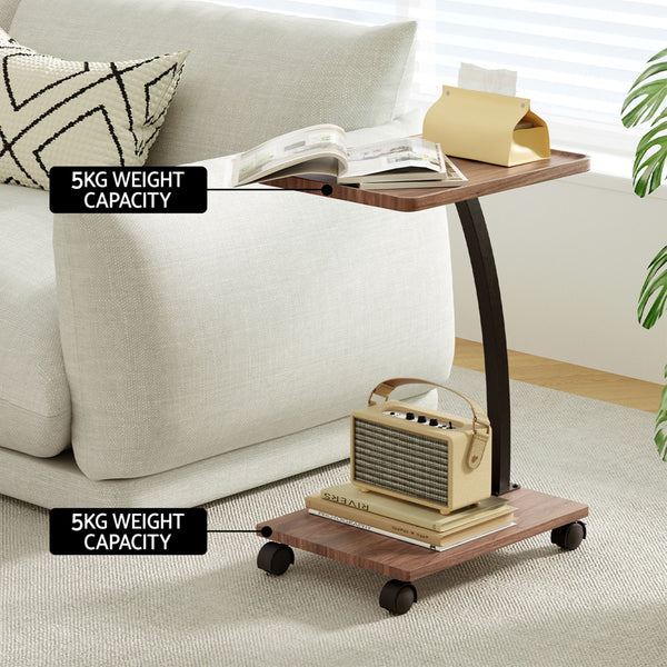 Artiss Floor Lounge & Coffee Table Set, Adjustable Recliner End Table w/ Wheels Artiss