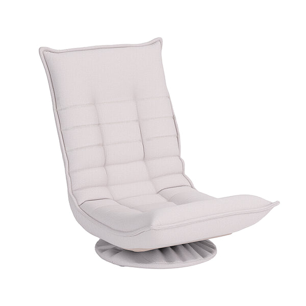 Artiss Swivel Floor Chair 5 Adjustable Foldable Lounge Seat Floor Sofa Chair Grey Awezingly