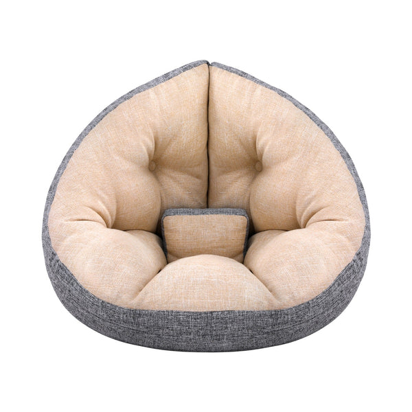 Artiss Floor Lounge Sofa Bed Chair Foldable Washable Beige Artiss
