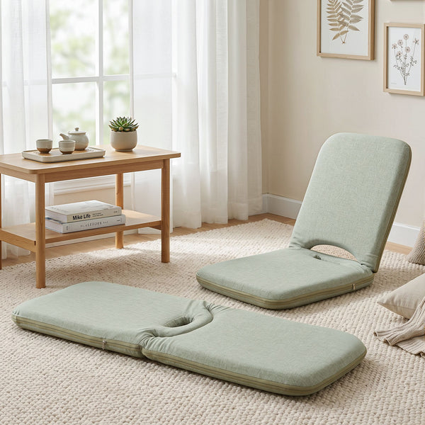 Artiss Floor Chair 5 Position Adjustable Green Lazy Sofa for Living Room Bedroom Awezingly