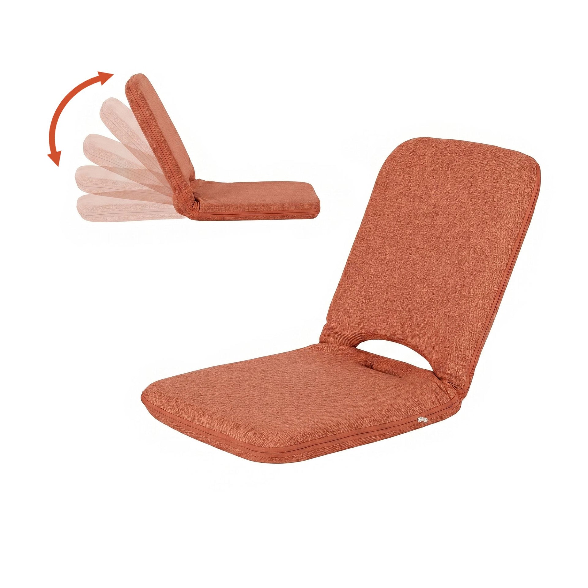 Artiss Floor Chair 5 Position Adjustable Orange Lazy Sofa for Living Room Bedroom Artiss