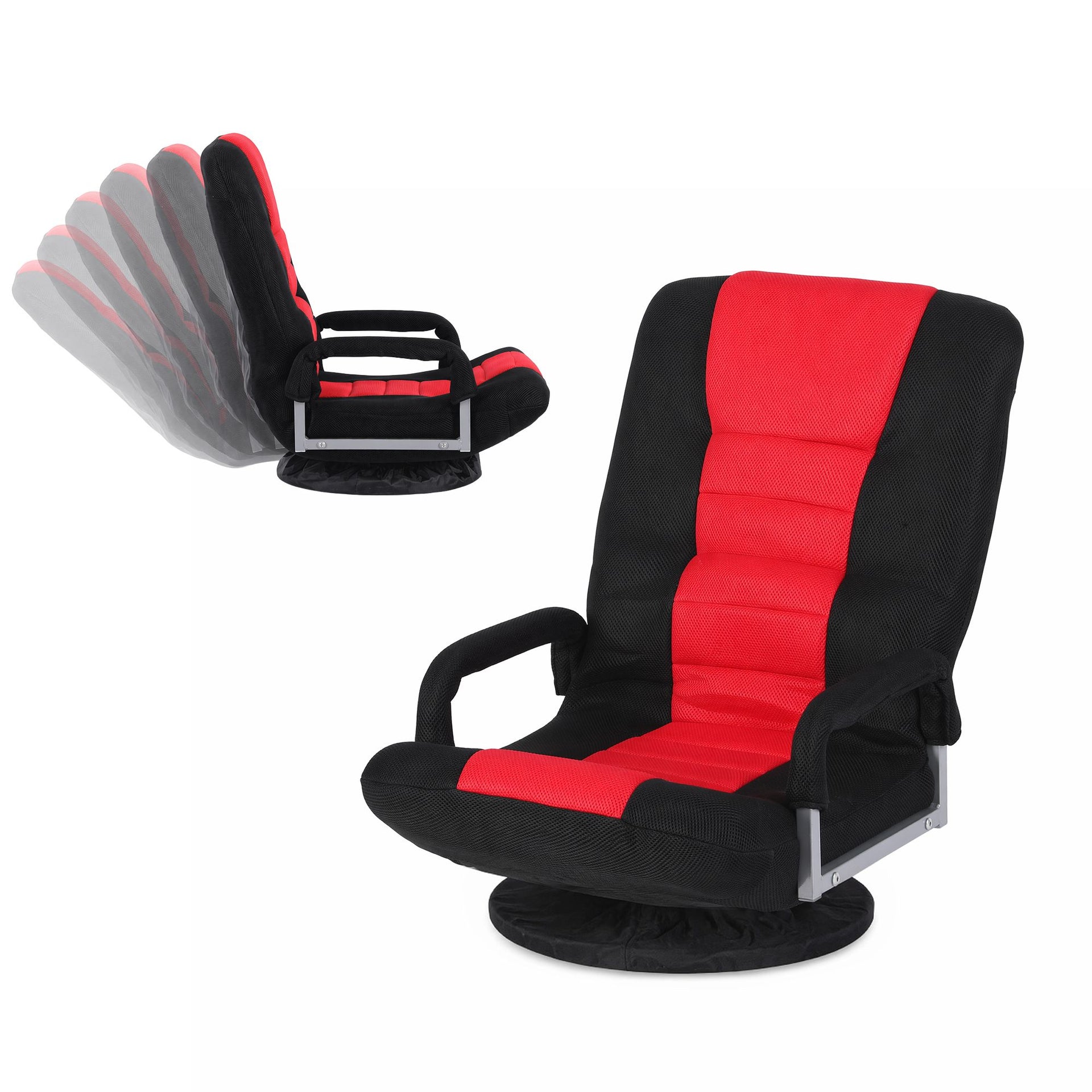 Artiss Floor Gaming Chair with 360 Swivel, 6-Position Backrest for Gaming Awezingly