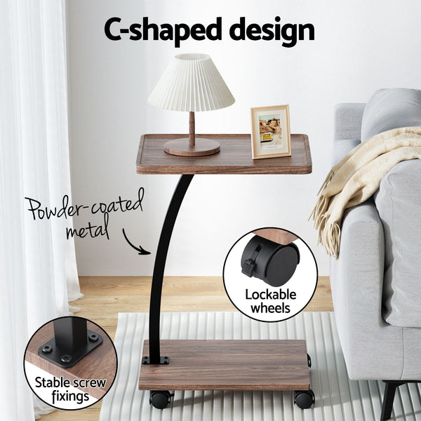 Artiss Floor Lounge 360° Swivel Foldable Sofa Chair and Side Table with Castors Set Artiss