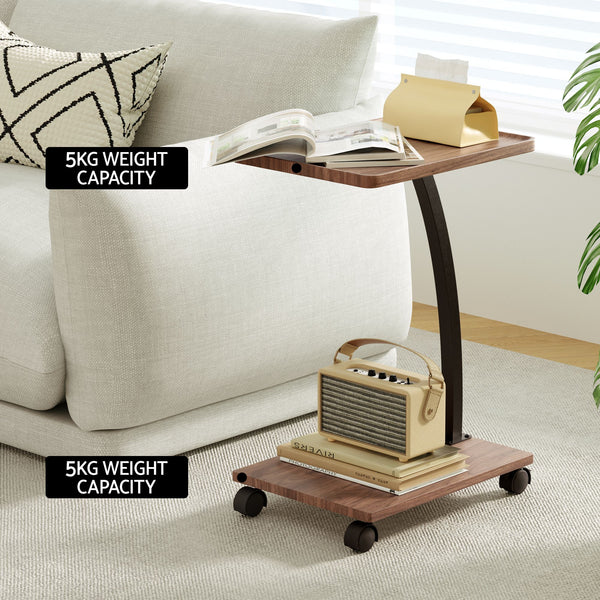Artiss Floor Lounge 360° Swivel Foldable Sofa Chair and Side Table with Castors Set Artiss