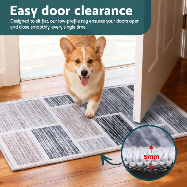 Artiss Floor Rug 50X80cm Doormat Soft Velvet Non-Slip Bath Mat Small Modern Awezingly