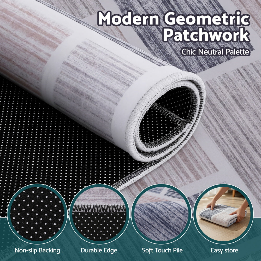 Artiss Floor Rug 50X80cm Doormat Soft Velvet Non-Slip Bath Mat Small Modern Awezingly