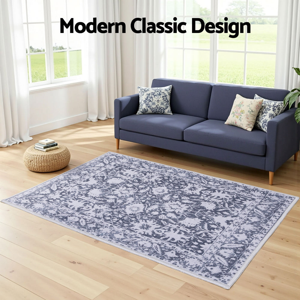 Artiss Floor Rug 120x170cm Soft Velvet Washable Modern Area Rug Floor Carpet Mat Artiss
