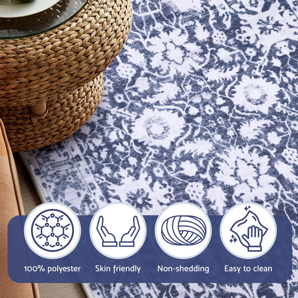 Artiss Floor Rug 120x170cm Soft Velvet Washable Modern Area Rug Floor Carpet Mat Artiss