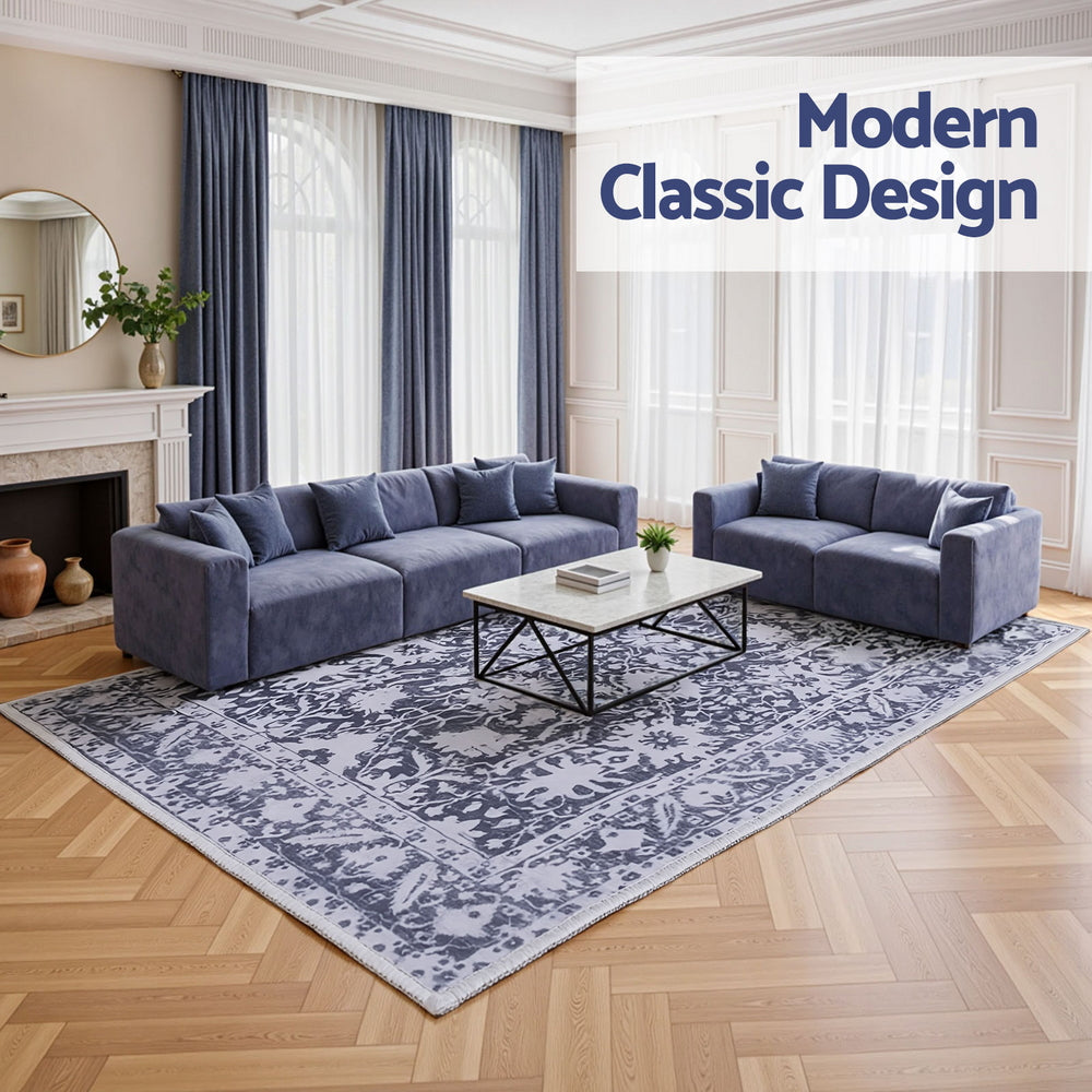 Artiss Floor Rug 240X340cm Soft Velvet Washable Modern Area Rug Floor Carpet Mat Artiss