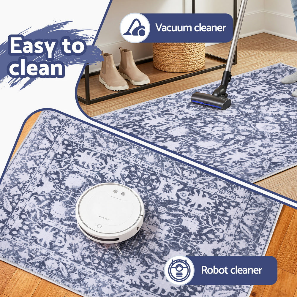 Artiss Floor Rug 50X80cm Doormat Soft Velvet Non-Slip Bath Mat Small Rug Modern Awezingly