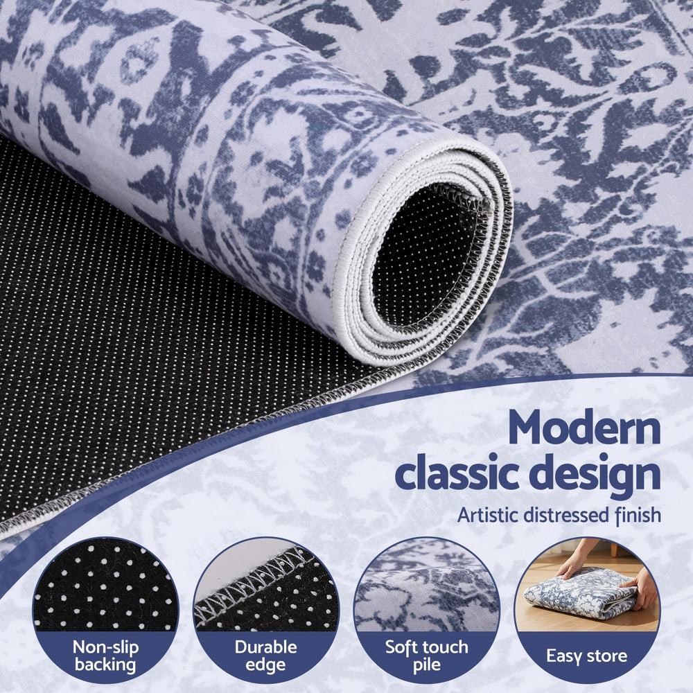 Artiss Hallway Runner Rug 80x180cm Soft Velvet Washable Modern Kitchen Mat Artiss