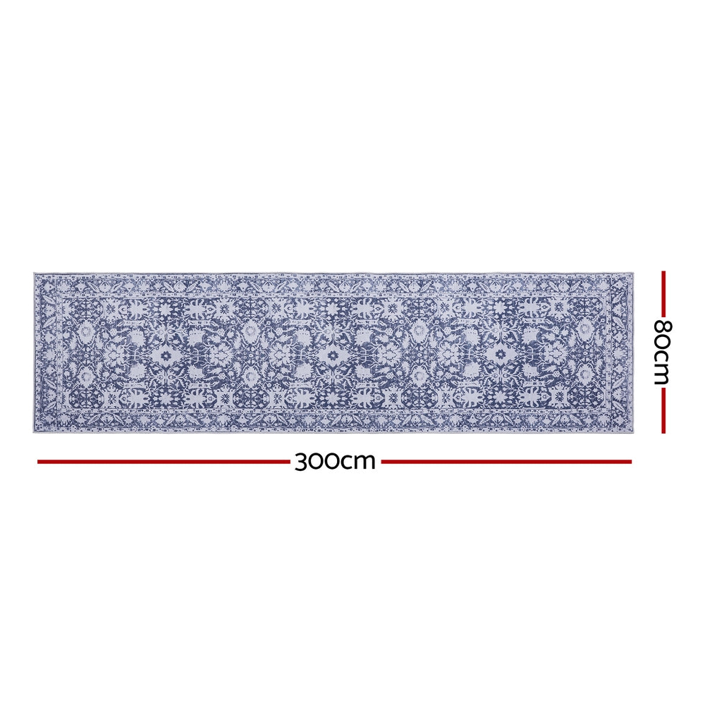 Artiss Hallway Runner Rug 80X300cm Soft Velvet Washable Modern Kitchen Mat Artiss
