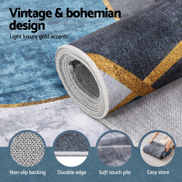 Artiss Washable Floor Rug 240X340cm Large Geometric Area Rug Modern Floor Carpet Awezingly