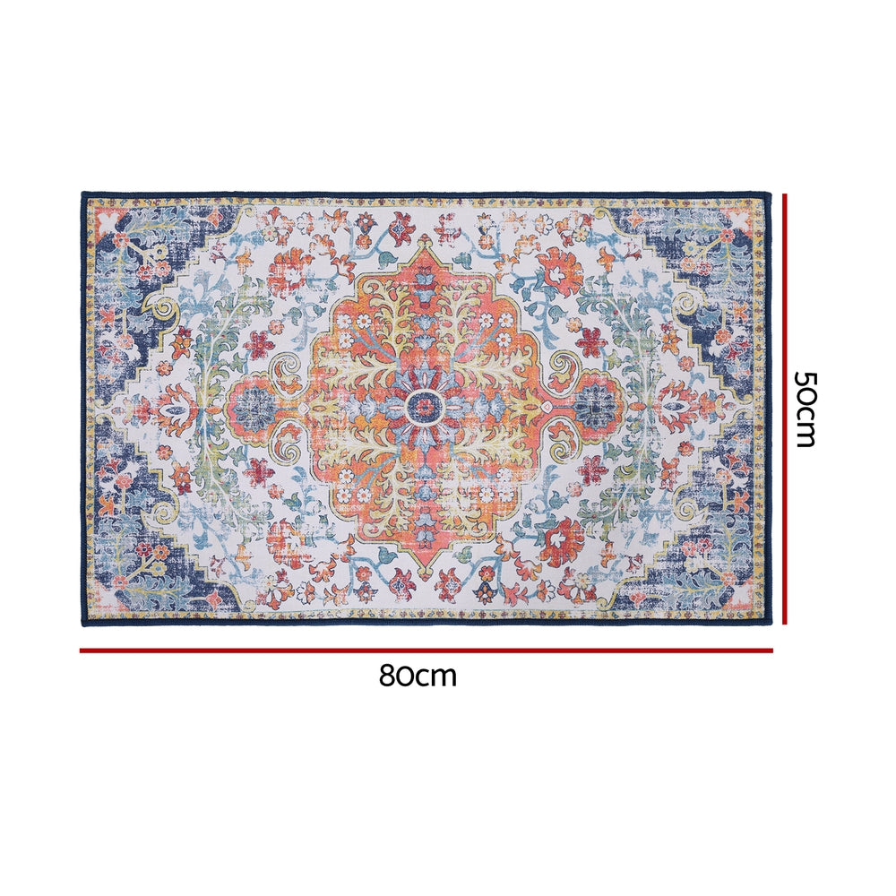 Artiss Floor Rug 50X80 Doormat Carpet Short Pile Non-Slip Entryway Mat Bohemian Awezingly
