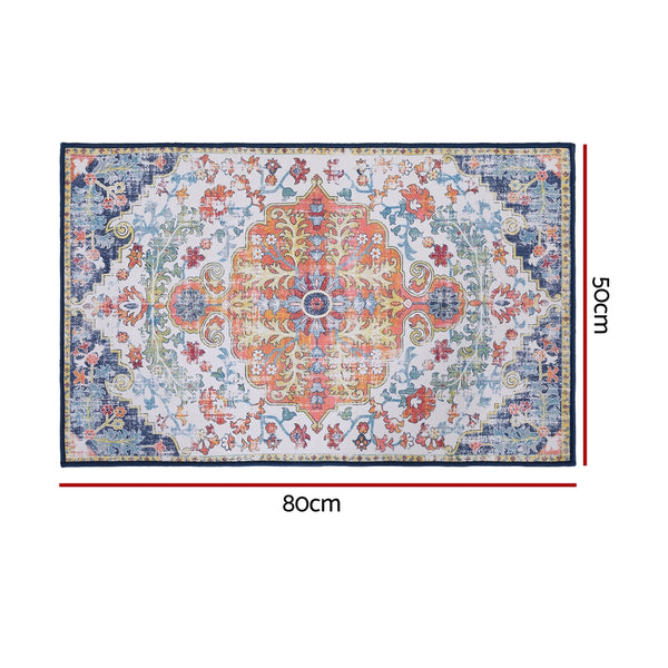 Artiss Floor Rug 50X80 Doormat Carpet Short Pile Non-Slip Entryway Mat Bohemian Awezingly