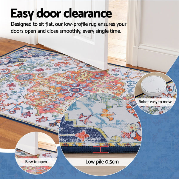 Artiss Floor Rug 50X80 Doormat Carpet Short Pile Non-Slip Entryway Mat Bohemian Awezingly