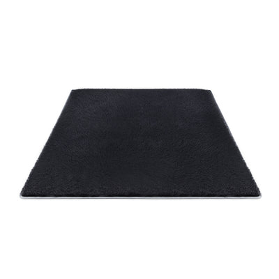 Artiss Floor Rug 140x200cm Plush Area Shaggy Rug Living Room Bedroom Carpet Black