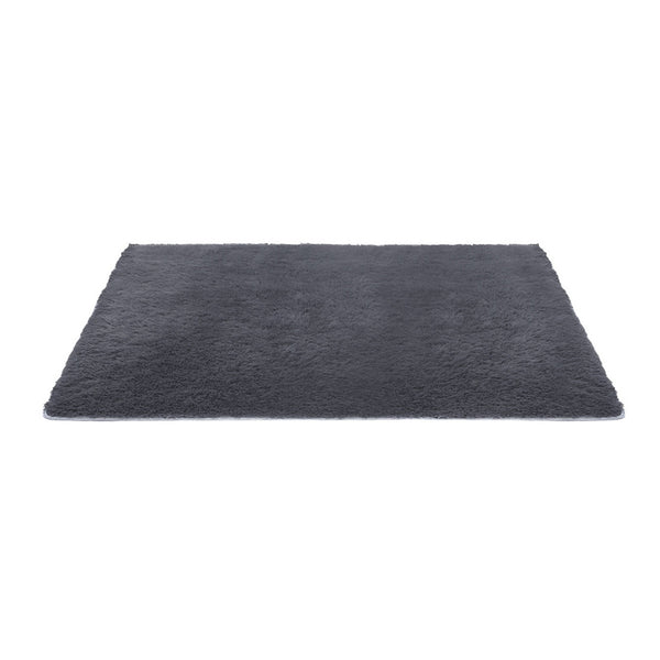 Artiss Floor Rug 140x200cm Plush Area Shaggy Rug Living Room Bedroom Carpet Grey Awezingly