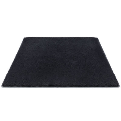 Artiss Floor Rug 160x230cm Plush Area Shaggy Rug Living Room Bedroom Carpet Black