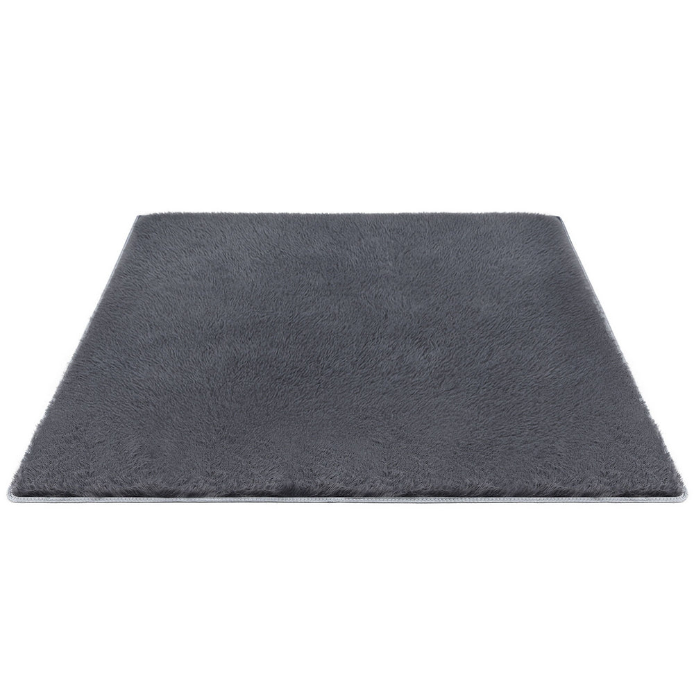 Artiss Floor Rug 160x230cm Plush Area Shaggy Rug Living Room Bedroom Carpet Grey Awezingly