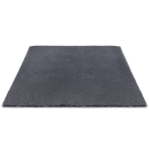 Artiss Floor Rug 160x230cm Plush Area Shaggy Rug Living Room Bedroom Carpet Grey Awezingly