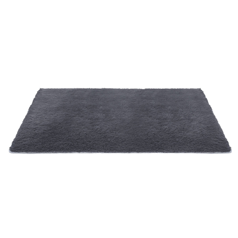 Artiss Floor Rug 160x230cm Plush Area Shaggy Rug Living Room Bedroom Carpet Grey Awezingly