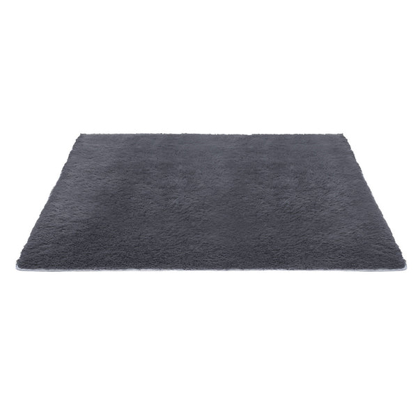 Artiss Floor Rug 200x230cm Plush Area Shaggy Rug Living Room Bedroom Carpet Grey Awezingly