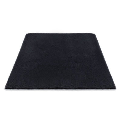 Artiss Floor Rug 200x290cm Plush Area Shaggy Rug Living Room Bedroom Carpet Black