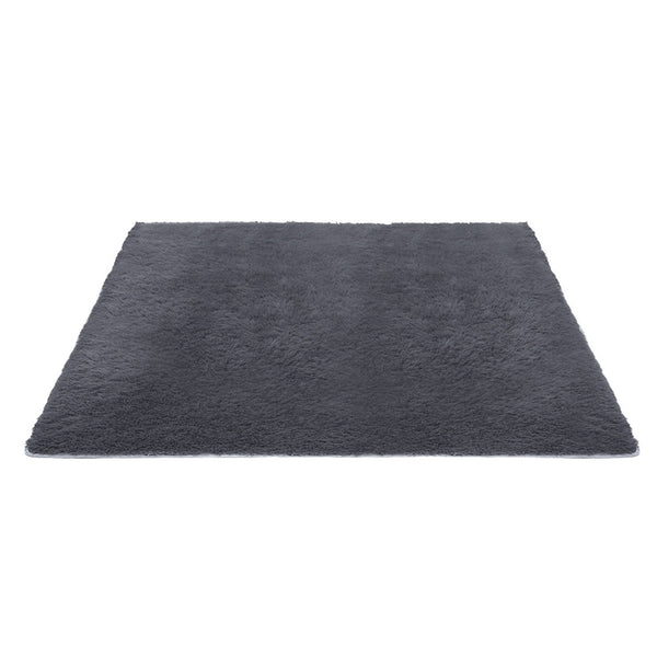 Artiss Floor Rug 200x290cm Plush Area Shaggy Rug Living Room Bedroom Carpet Grey Awezingly