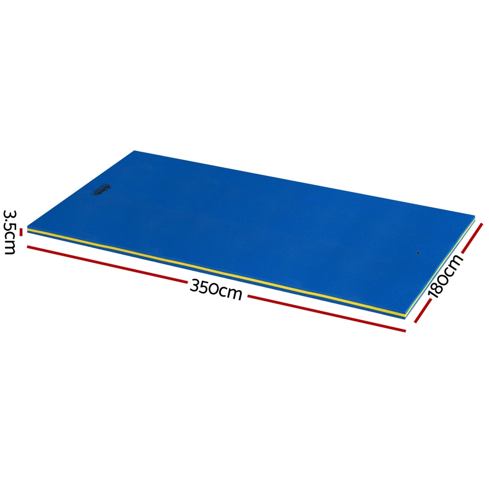 Weisshorn Floating Water Mat 3.5x1.8m Foam Pad Swimming Pool Platform Blue Weisshorn