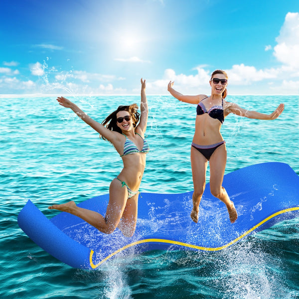 Weisshorn Floating Water Mat 55x180cm Foam Pad Swimming Pool Platform Blue Weisshorn