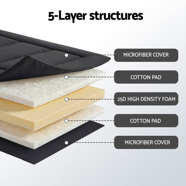 Giselle Bedding 10cm Japanese Floor Mattress Foldable Futon Mattress Washable Cover Straps Awezingly